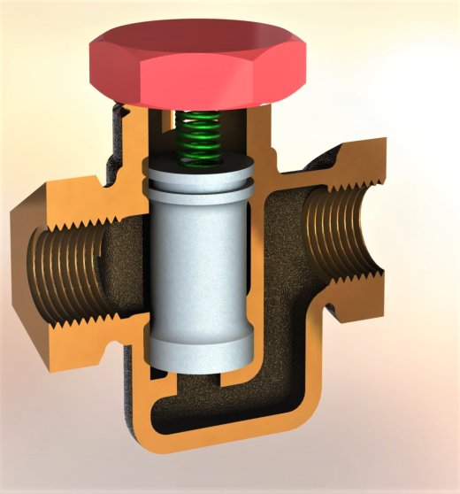 空气气压预扣阀3D数模图纸 Solidworks设计 附工程图缩略图